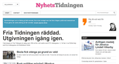 Desktop Screenshot of nyhetstidningen.nu